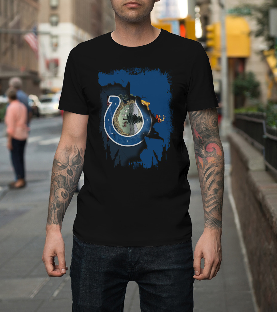 Vermont State Coat of Arms with Colts Horseshoe and Deer T-Shirt