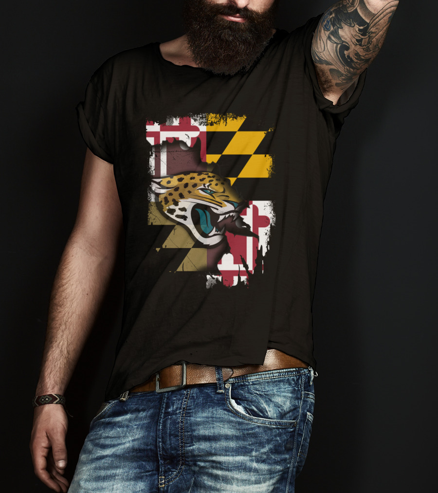 Maryland Pride With Jaguars Roaring Spirit T-Shirt