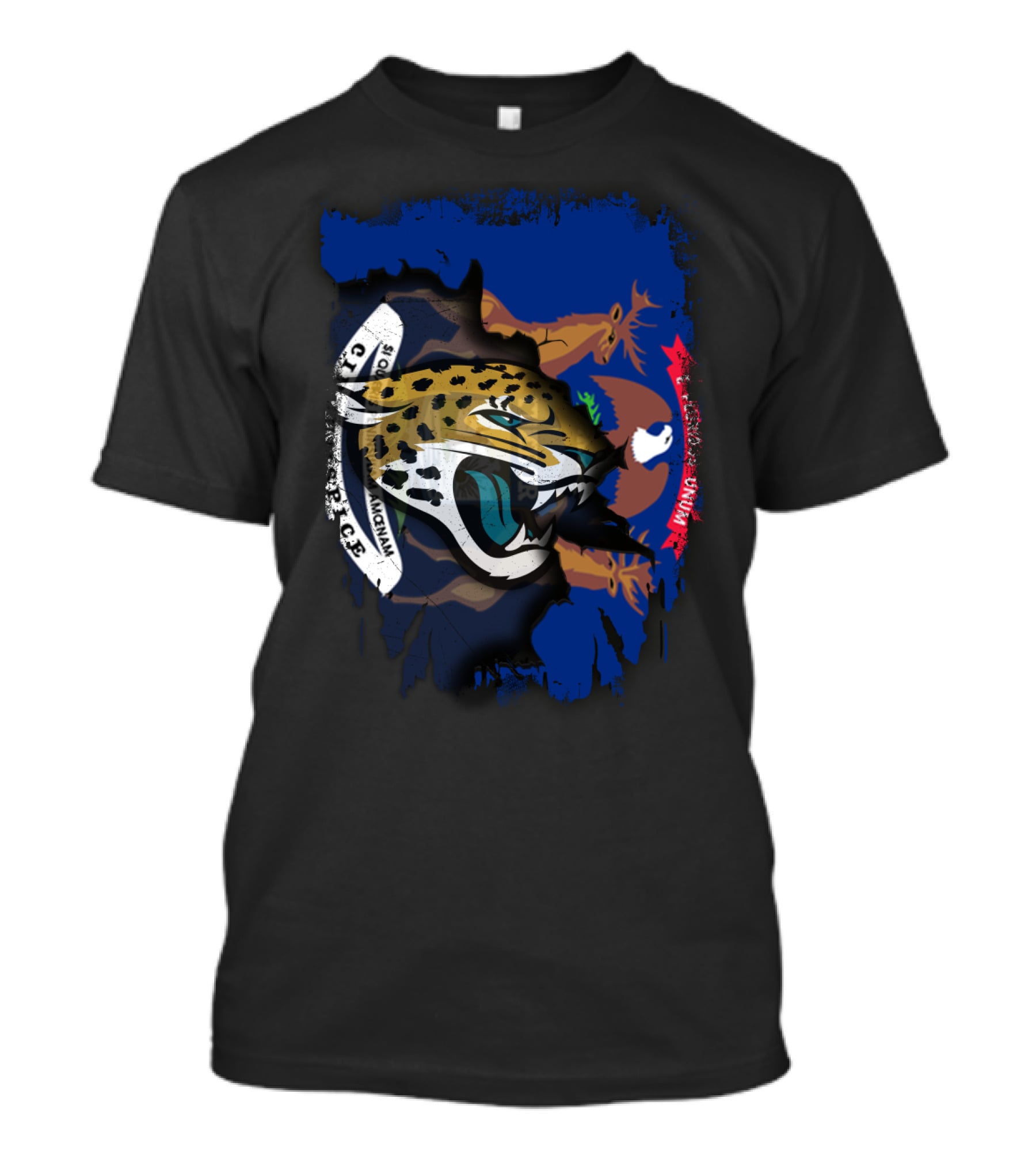 Together Michigan With Jaguars Featuring State Emblem And Fierce Cat T-Shirt