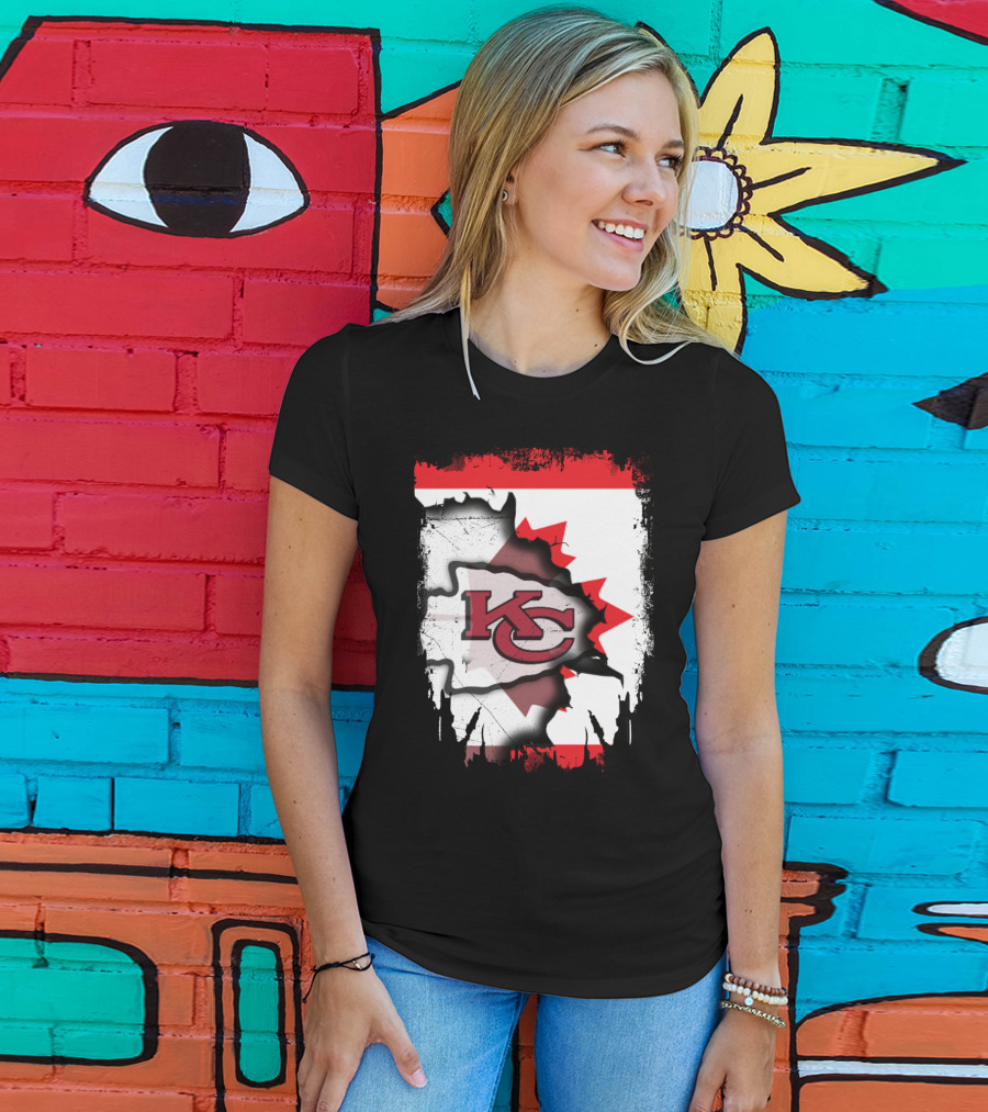 KC Chiefs Canada Unity Flag T-Shirt