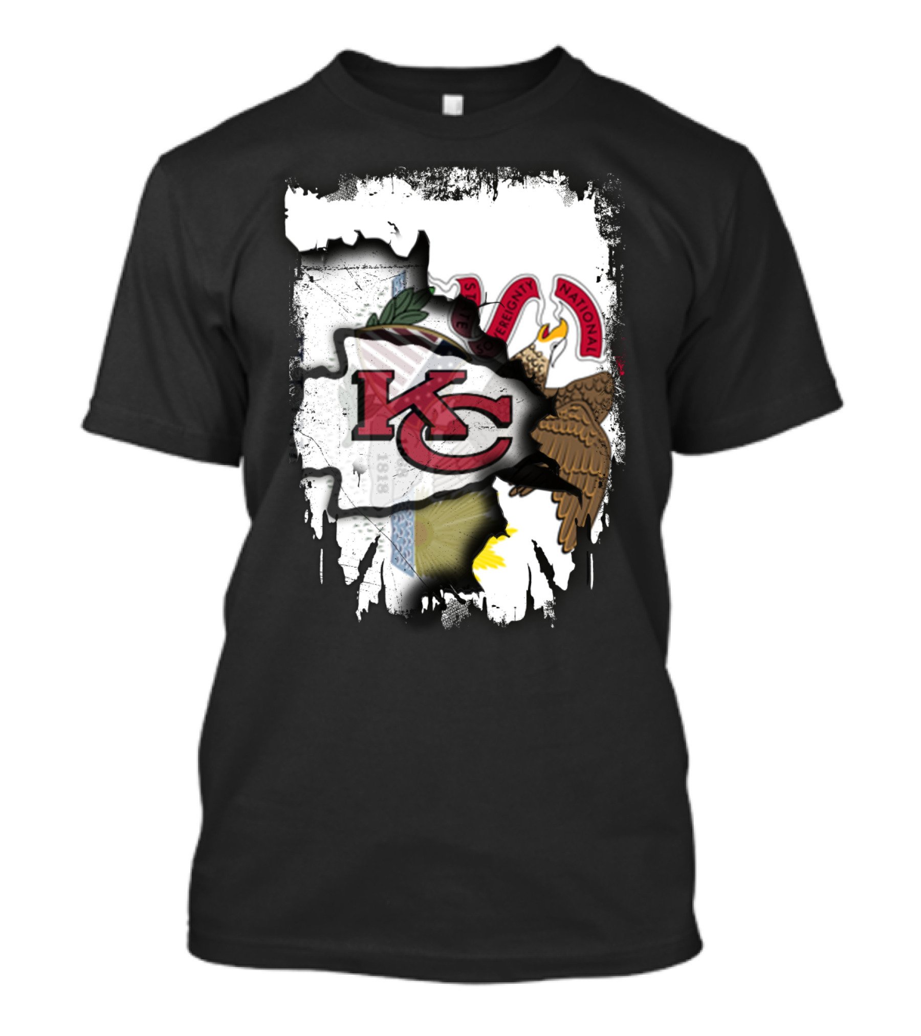 Illinois State And Kansas City Chiefs USA Collaboration T-Shirt