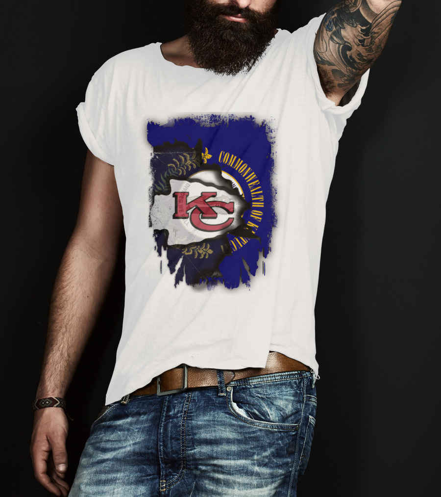 Kansas City Chiefs And Commonwealth Of Kentucky United T-Shirt