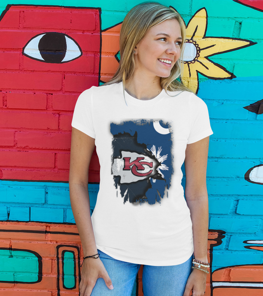 KC Chiefs Meet South Carolina Flag United T-Shirt