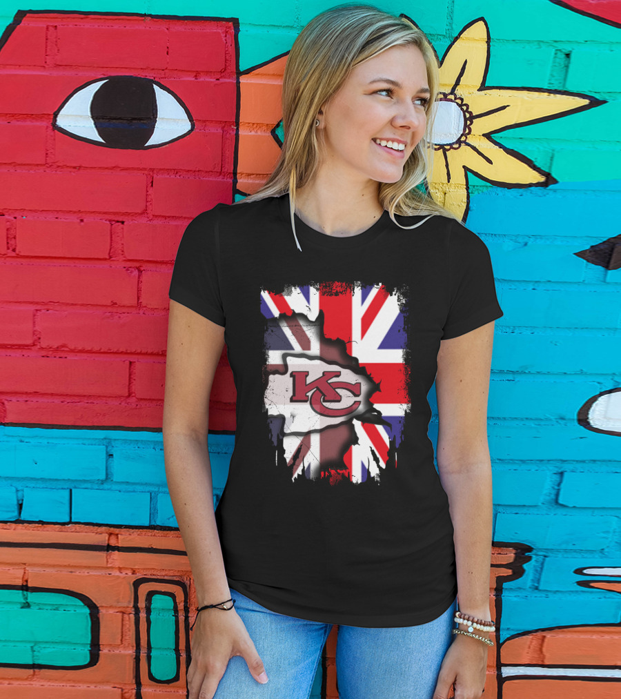 United Kingdom KC Chiefs Union Jack Integration T-Shirt