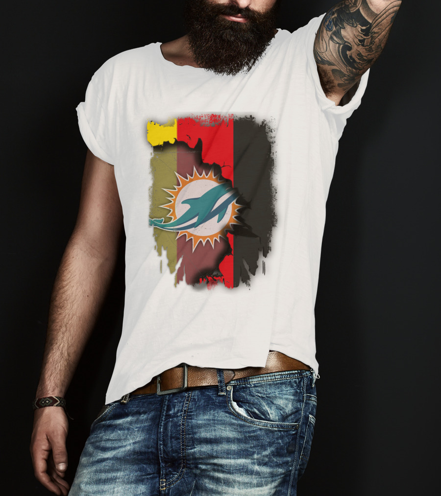 Germany Dolphins Miami Fusion Flag Colors T-Shirt
