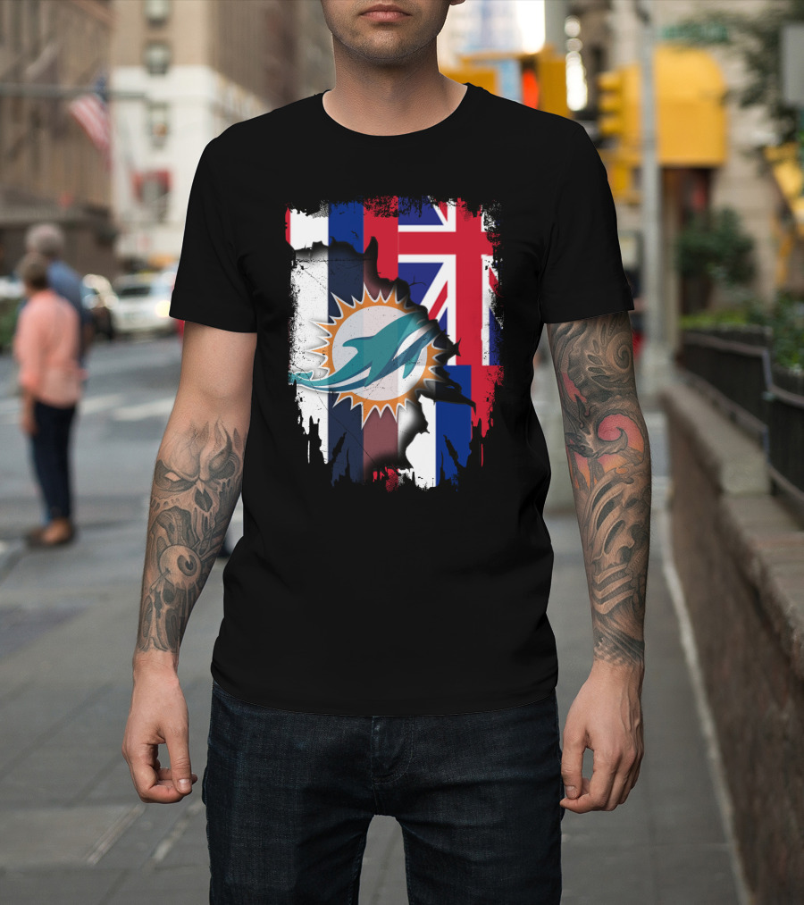 Hawaii Dolphins United Flag Fusion T-Shirt