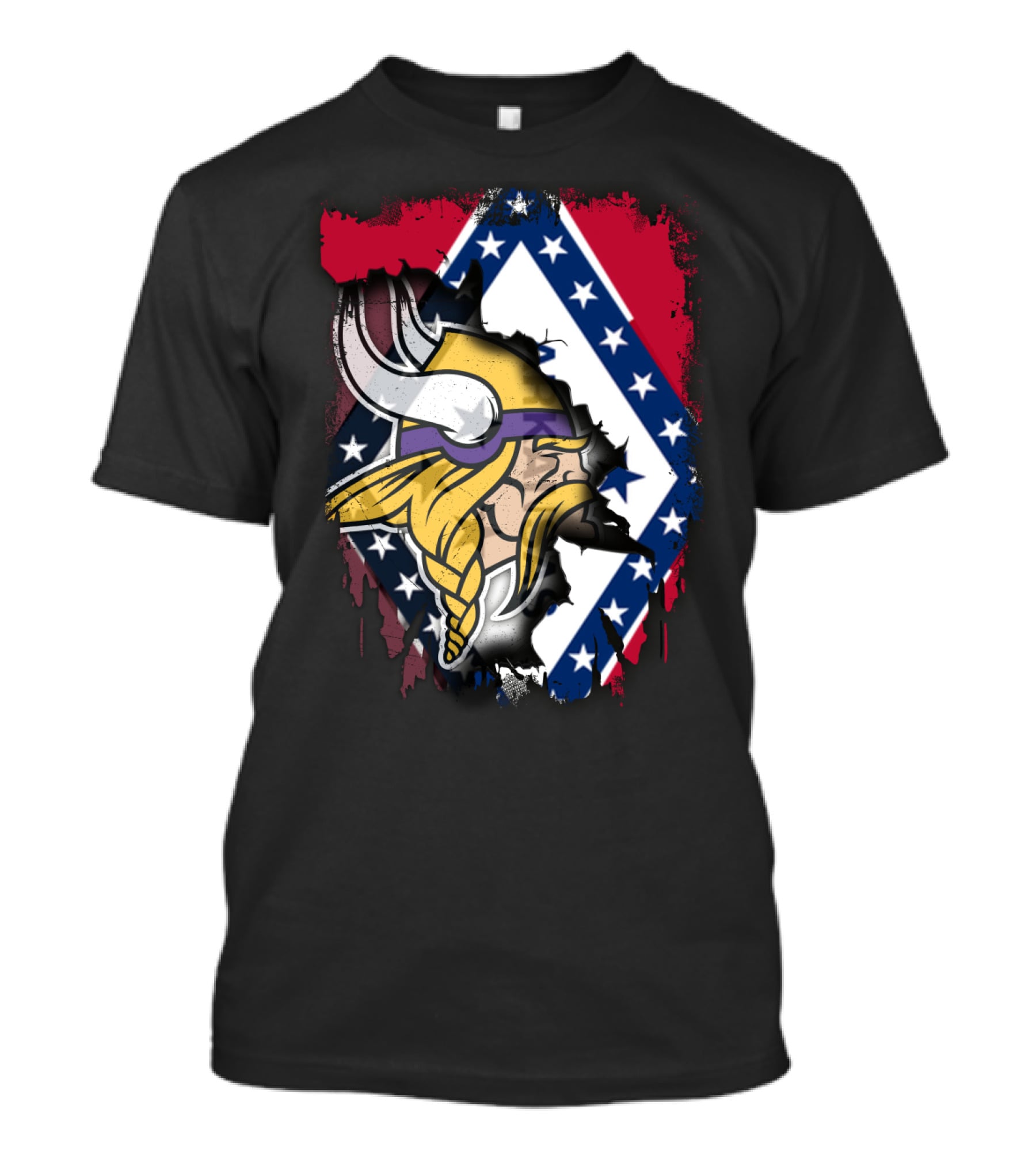 Arkansas Pride With Vikings Warrior And Flag T-Shirt