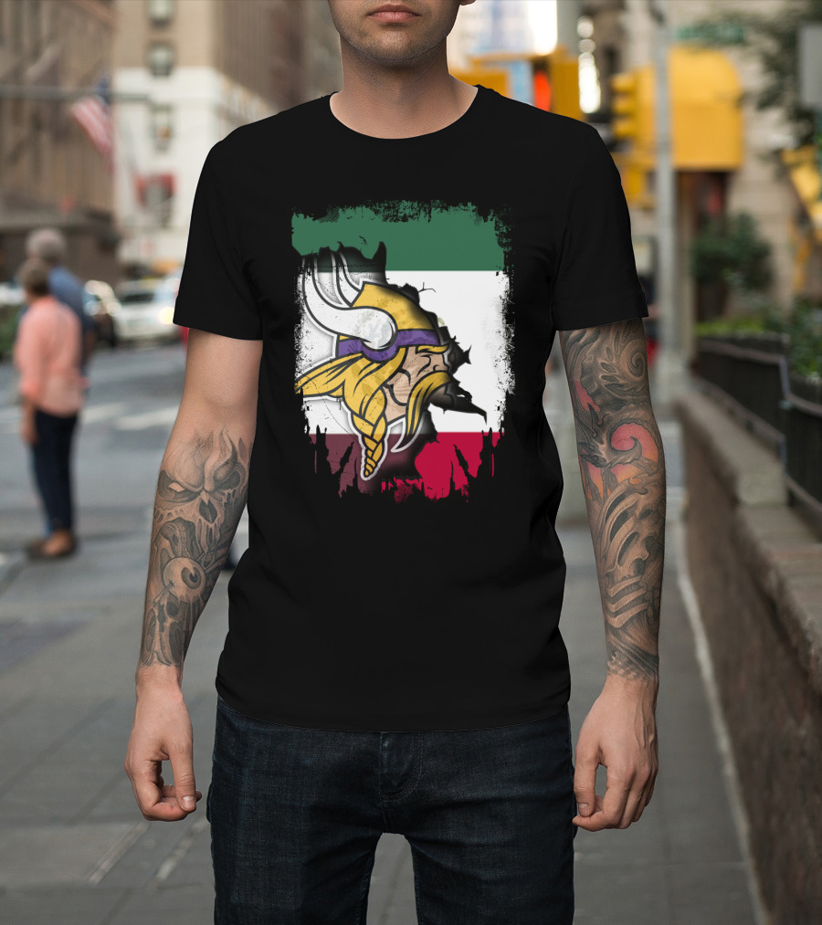 Together Mexico Viking Flag Iconic Fusion T-Shirt