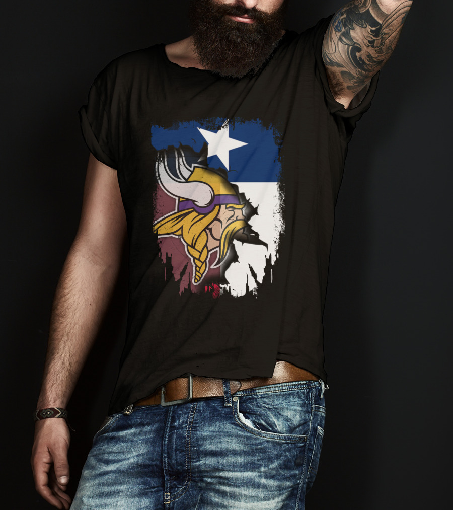 Texas Pride With Vikings Spirit T-Shirt