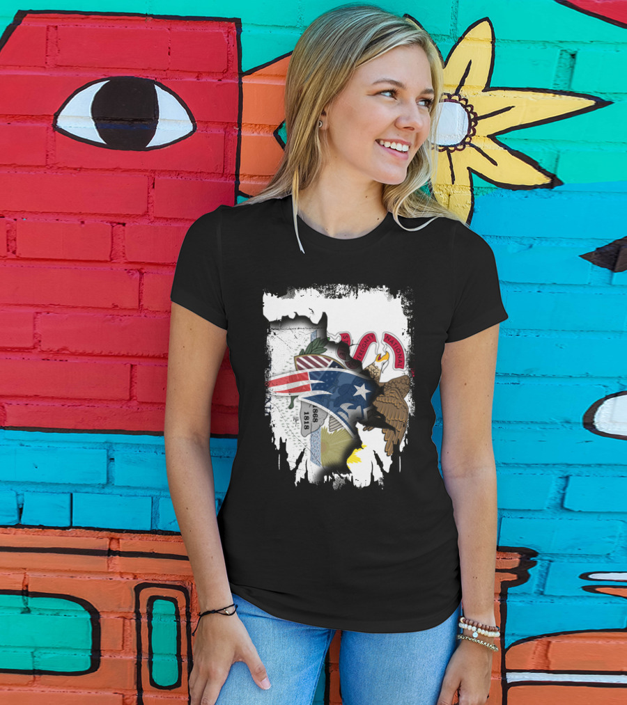 Together Illinois With Patriots Logo And State Seal Blend T-Shirt