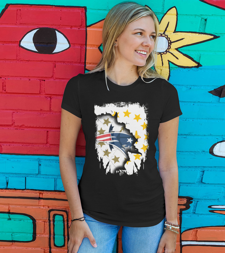 Together Rhode Island Patriots Star-Spangled Unity T-Shirt