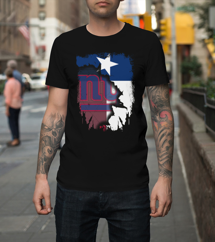 Together Texas Star With New York Giants T-Shirt