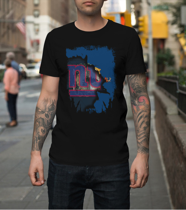 Shirt: New York Giants Emblem with Vermont State Motif T-Shirt New York Giants Emblem with Vermont State Motif T-Shirt