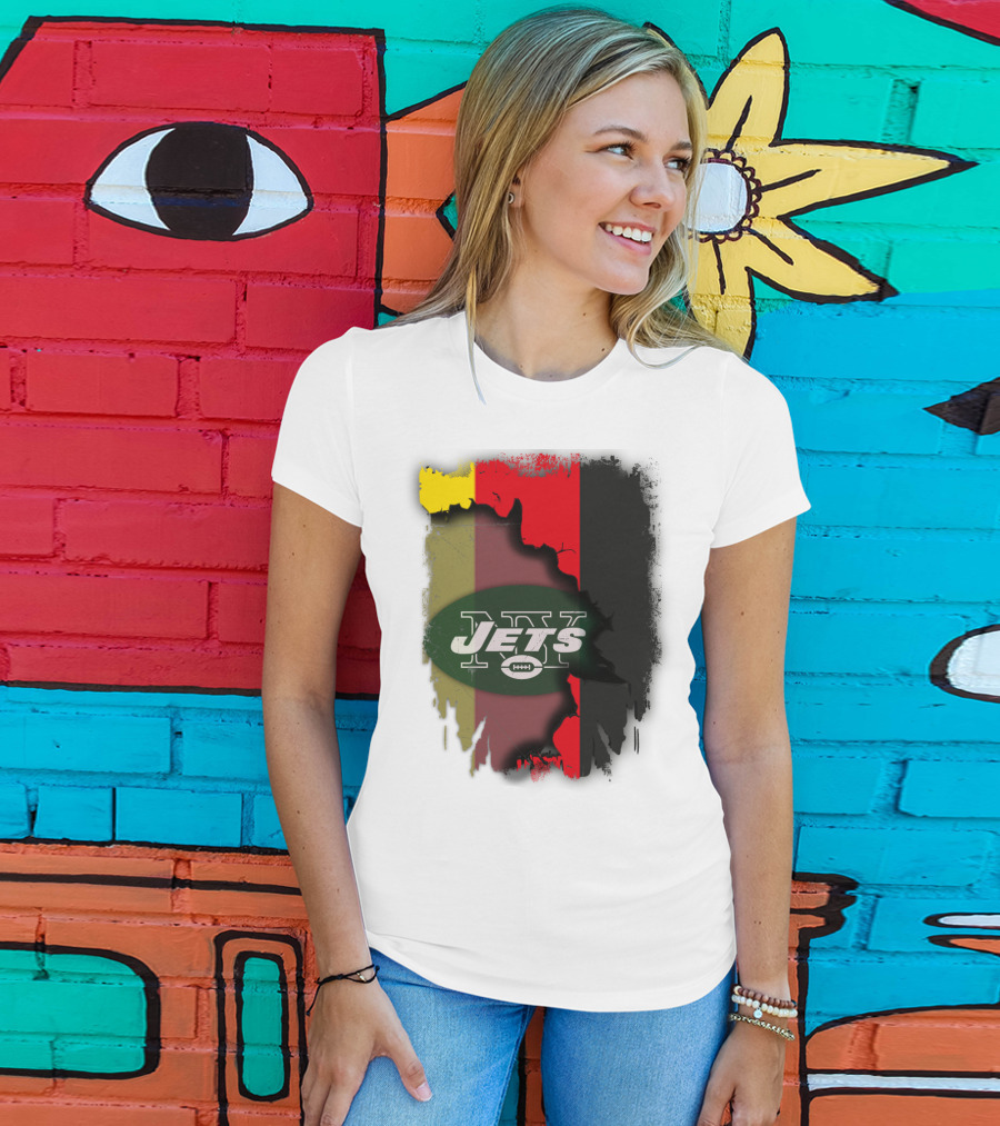 Germany Flag With New York Jets T-Shirt