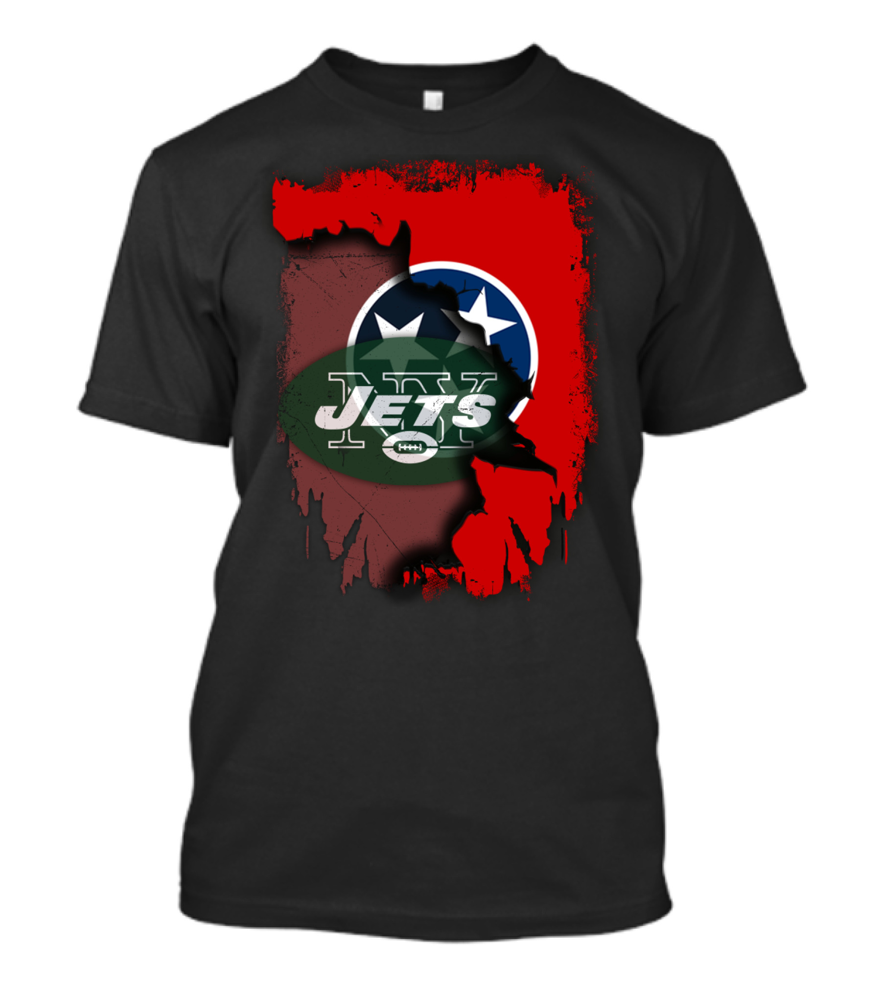 Tennessee State Meets New York Jets NFL Fusion T-Shirt