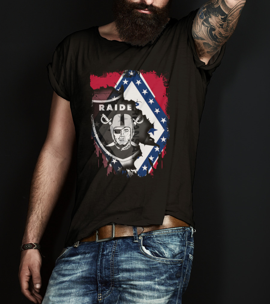Arkansas Together With Raiders And State Flag T-Shirt