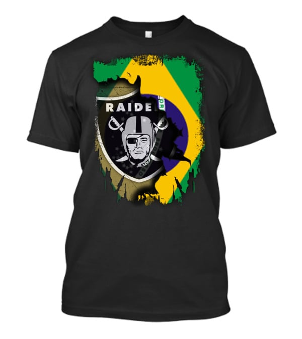 Together Brazil Raiders Splash Flag Emblem T-Shirt