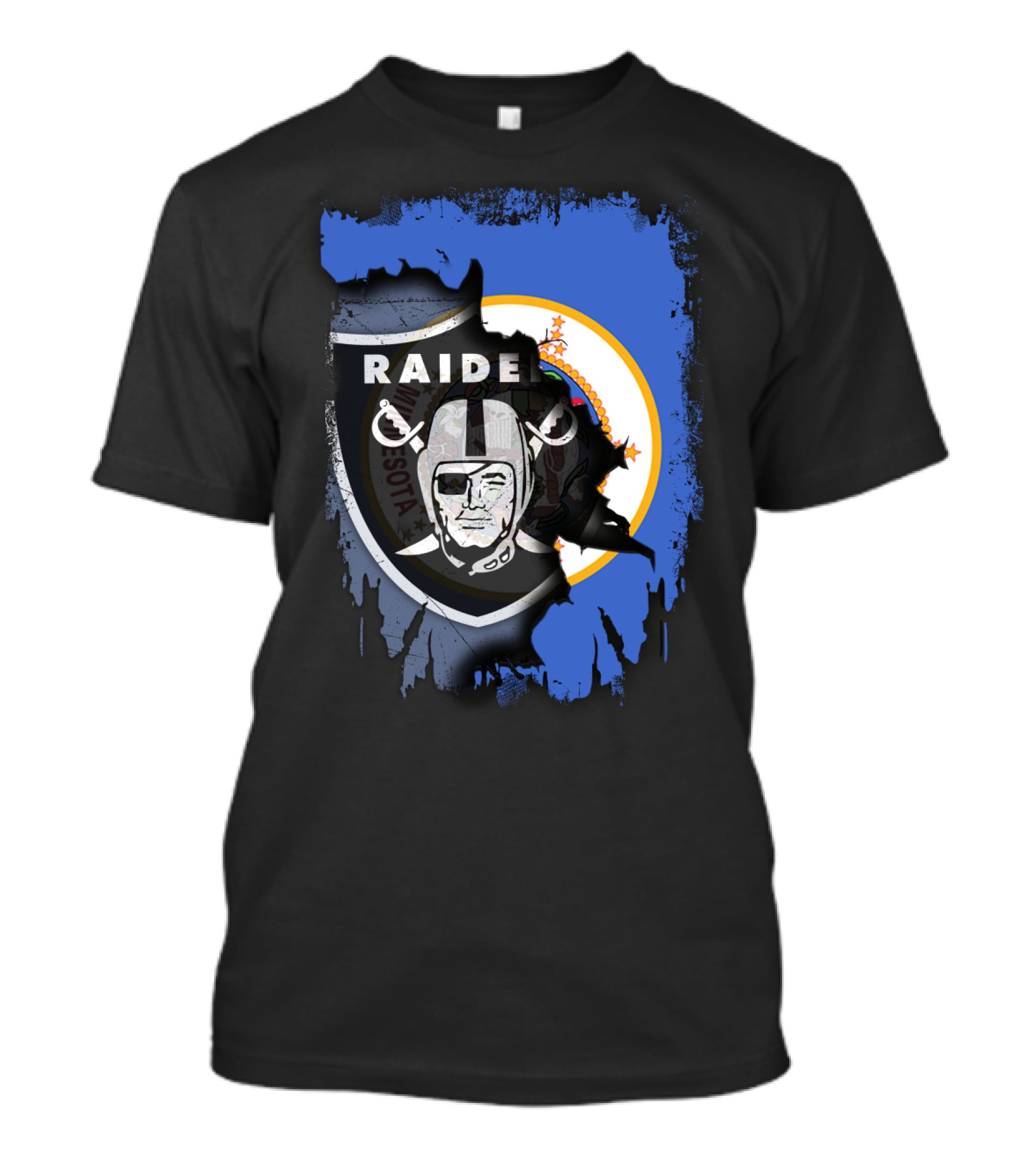 Raiders Minnesota State Flag Fusion T-Shirt