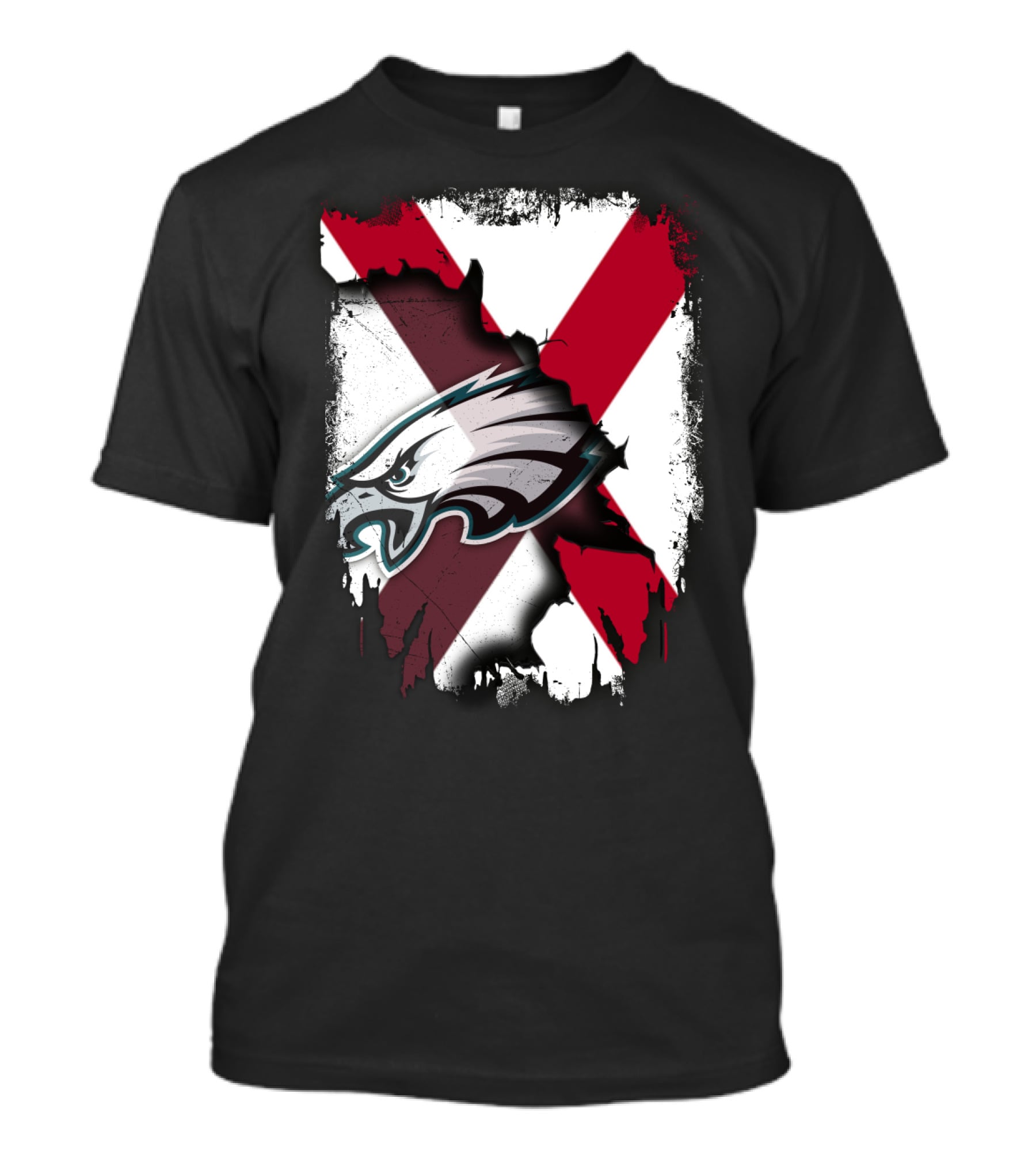 Together Alabama Eagles Flag Badge T-Shirt