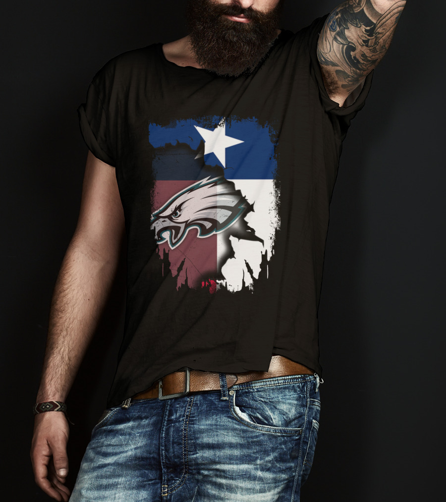 Together Texas Philadelphia Eagles Lone Star Pride T-Shirt