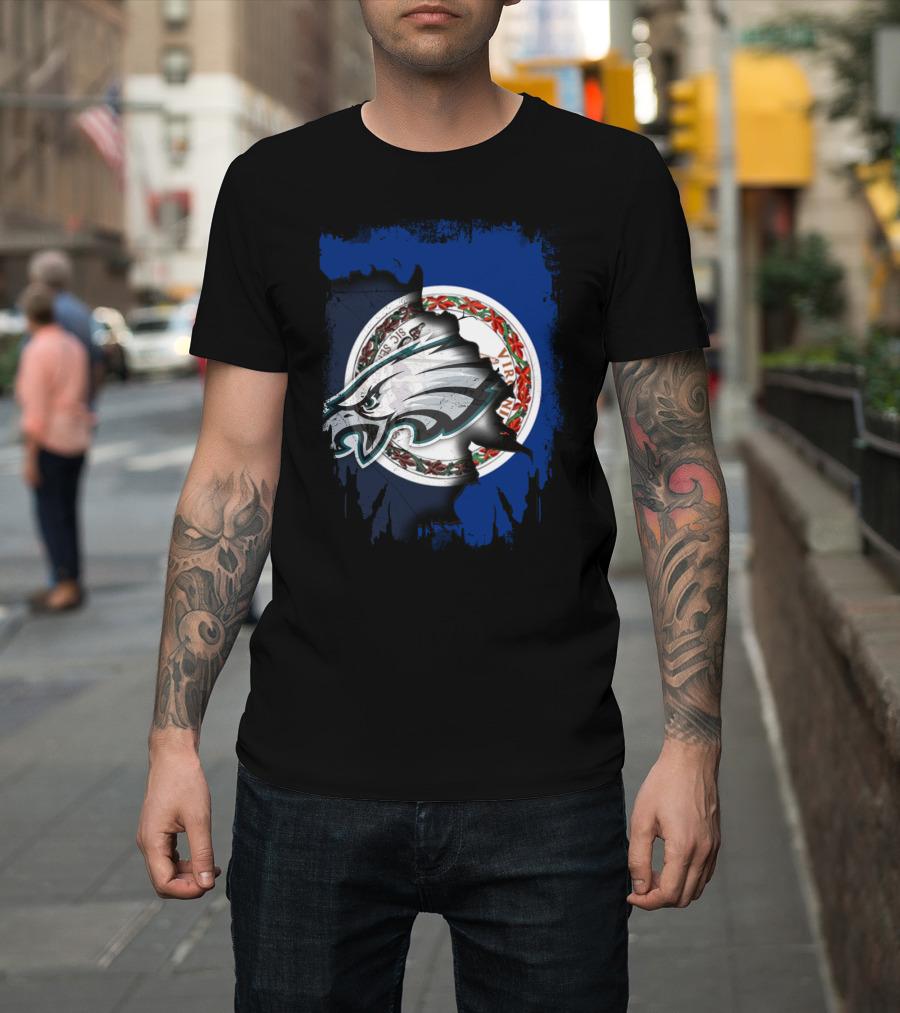 Philadelphia Eagles Virginia State Flag Fusion T-Shirt