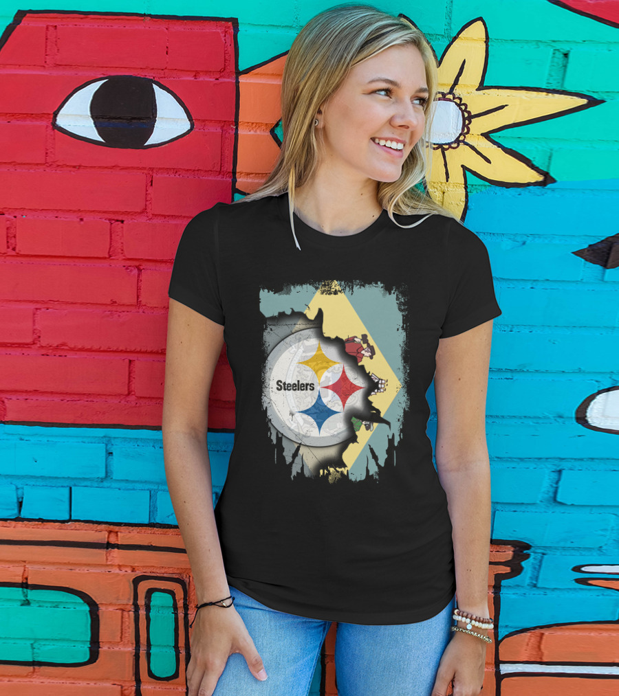 Delaware Flag Steel Logo Fusion Steelers Together T-Shirt