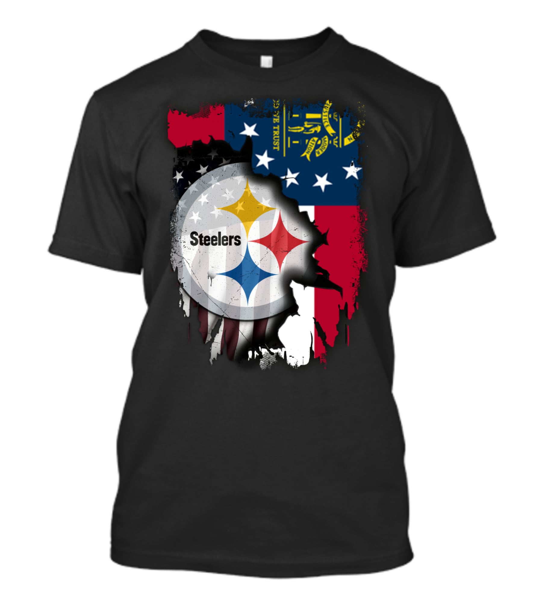Steelers Over Georgia State Flag Football T-Shirt