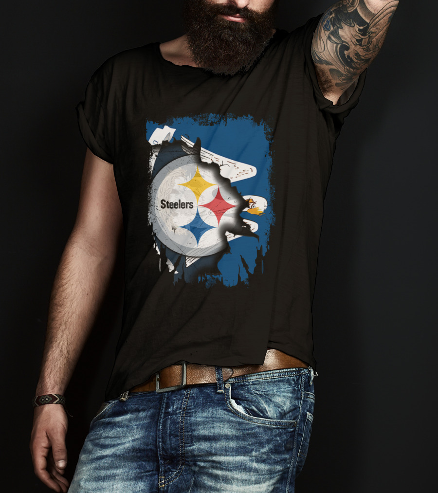 Steelers With Louisiana Spirit Eagles T-Shirt