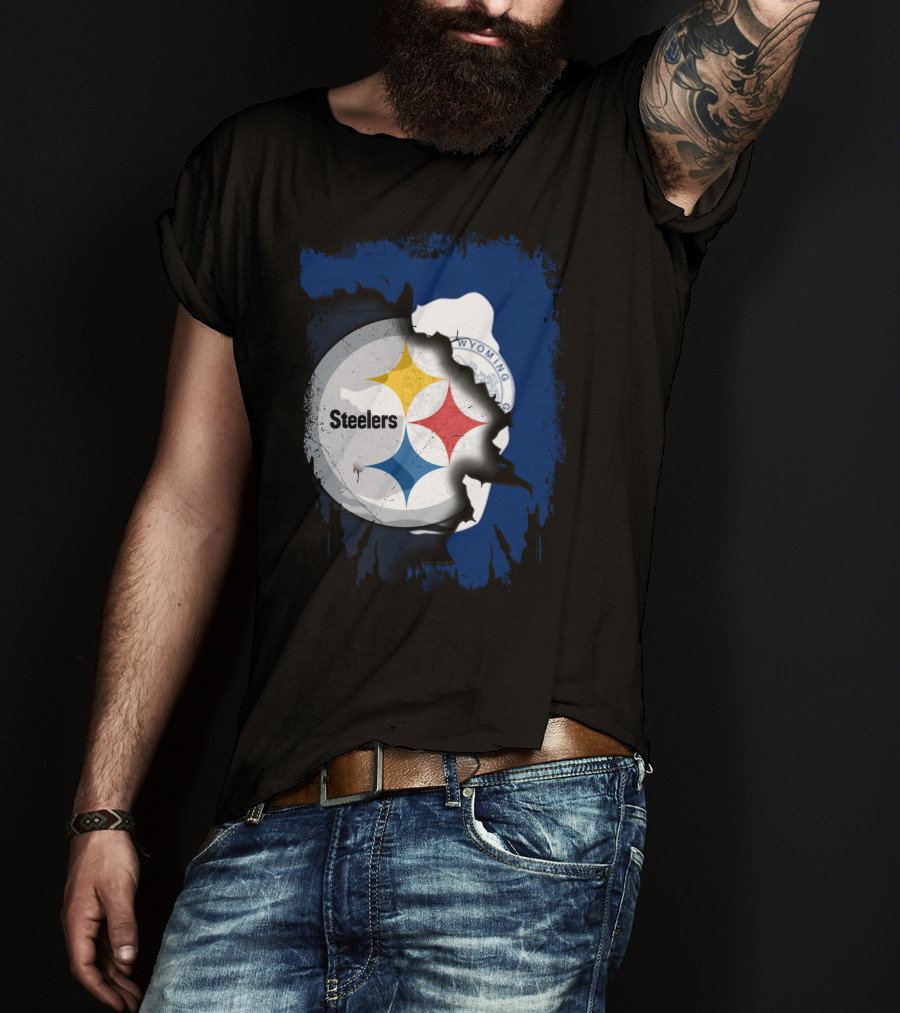 Steelers And Wyoming Union T-Shirt