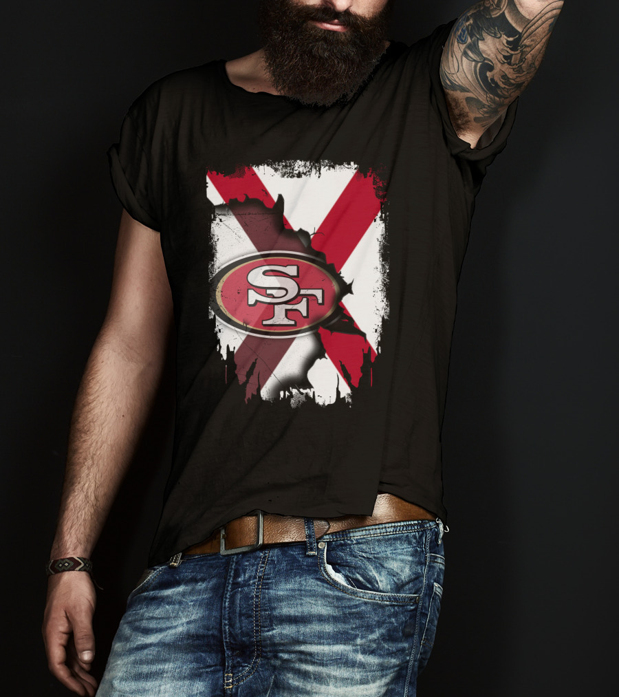Alabama State Pride Meets 49ers Football Passion T-Shirt