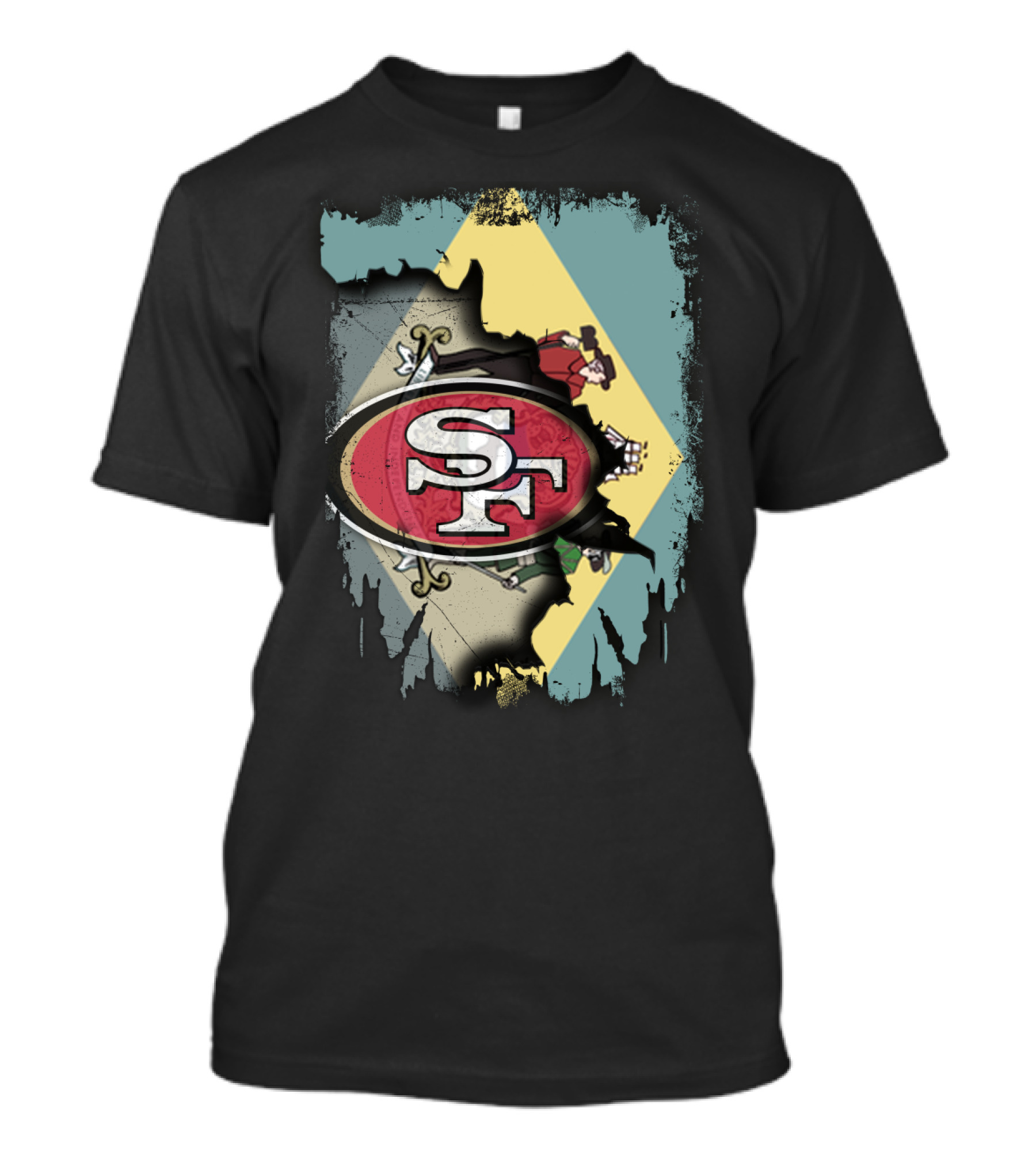 Delaware Unity With San Francisco 49ers Logo Integration T-Shirt