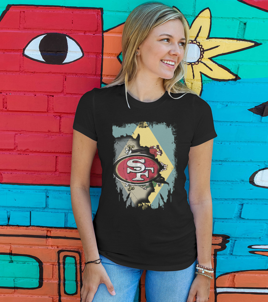Delaware Unity With San Francisco 49ers Logo Integration T-Shirt