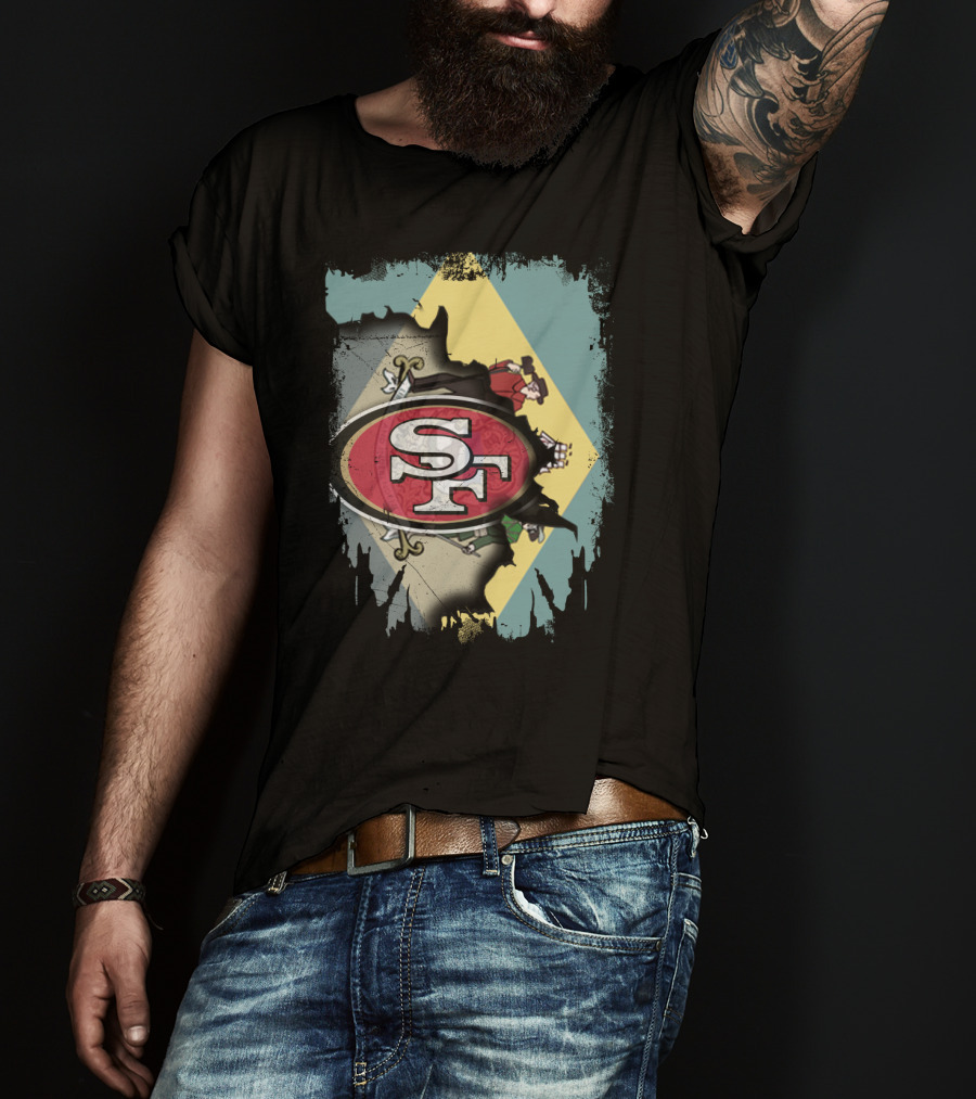 Delaware Unity With San Francisco 49ers Logo Integration T-Shirt