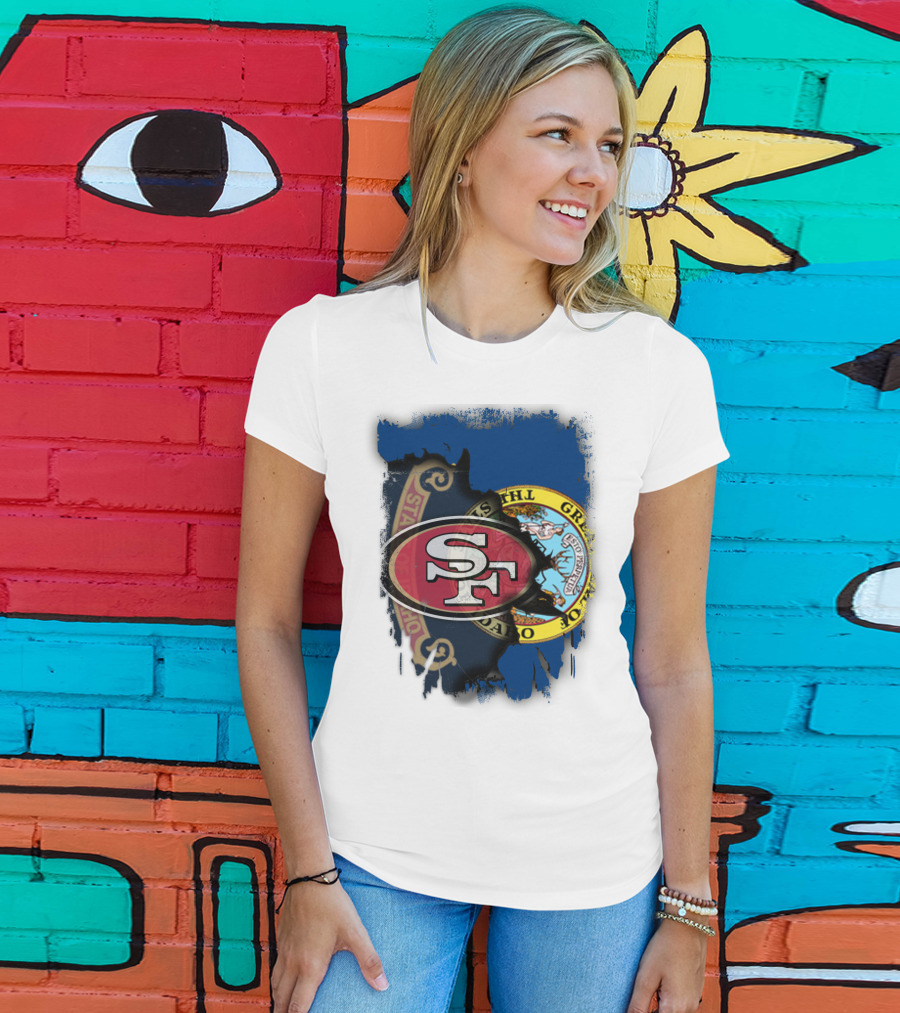 Idaho State Concept With 49ers SF Logo Fusion T-Shirt