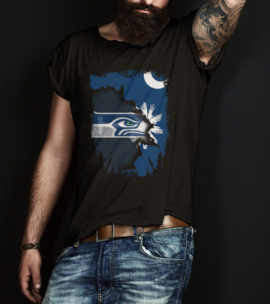 Together South Carolina Seahawks Moon Palmetto T-Shirt