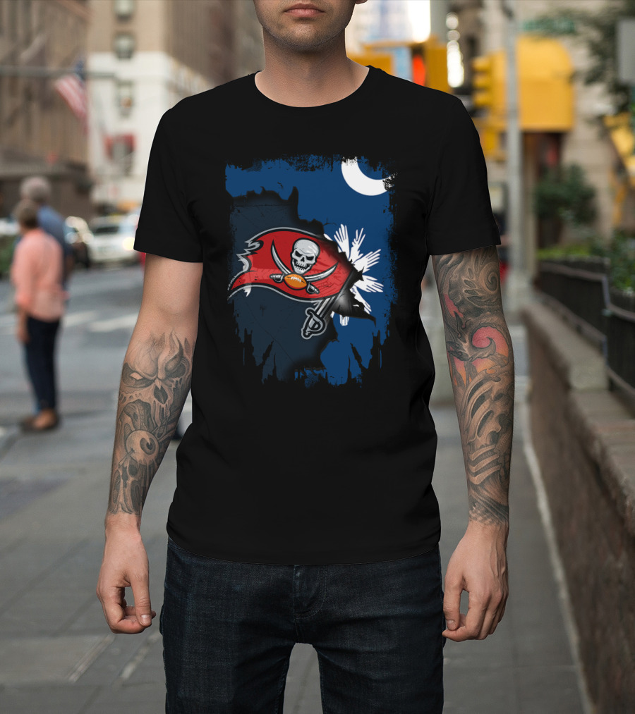 Together South Carolina Buccaneers Moon and Palmetto T-Shirt