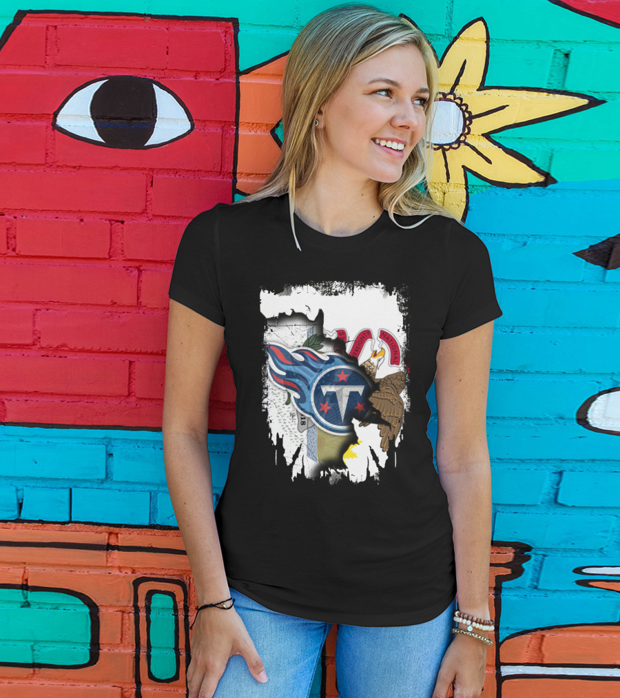 Illinois Pride Merged With Titans Emblem T-Shirt