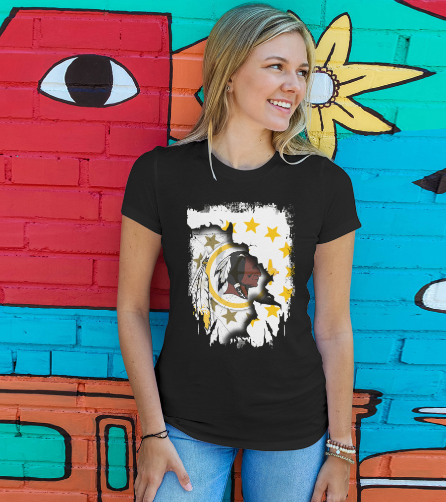 Together Rhode Island Flag With Washington Redskins T-Shirt