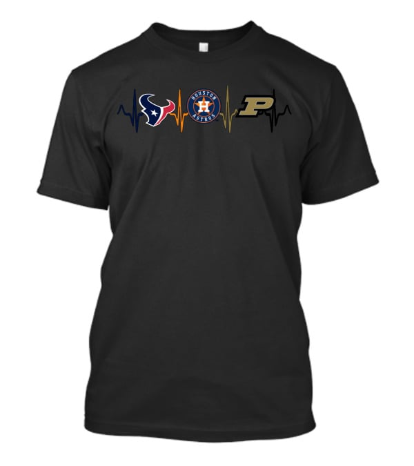 Texans Houston Astros Purdue Heartbeat T-Shirt