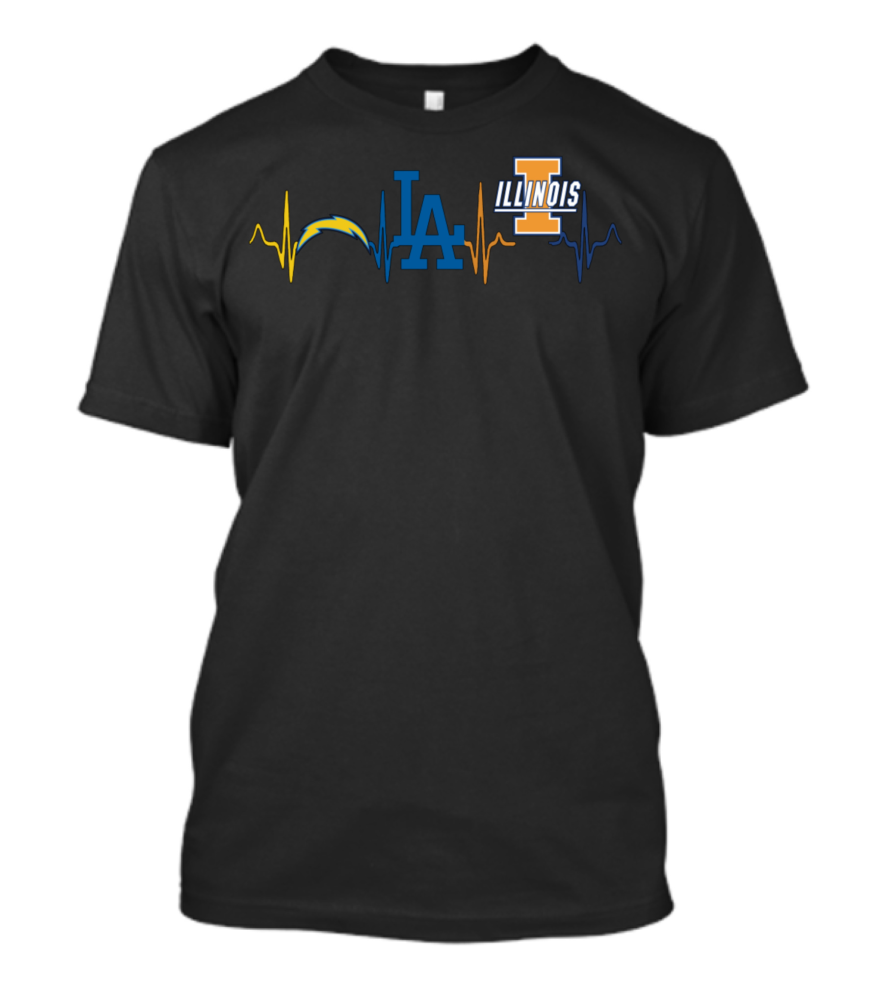 Los Angeles Chargers Dodgers Illinois Fighting Illini Love T-Shirt