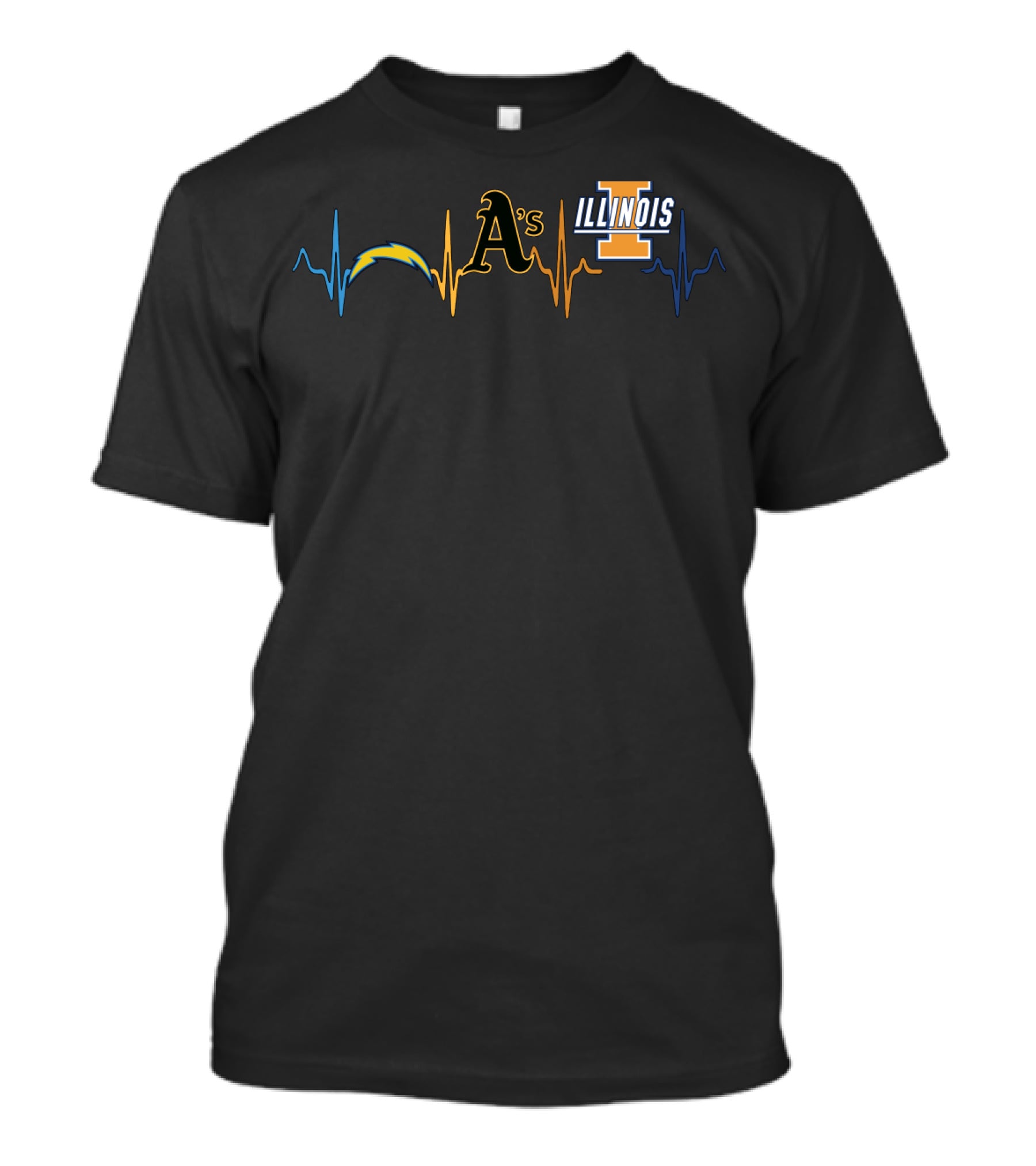 Love Chargers Athletics A's Illinois T-Shirt