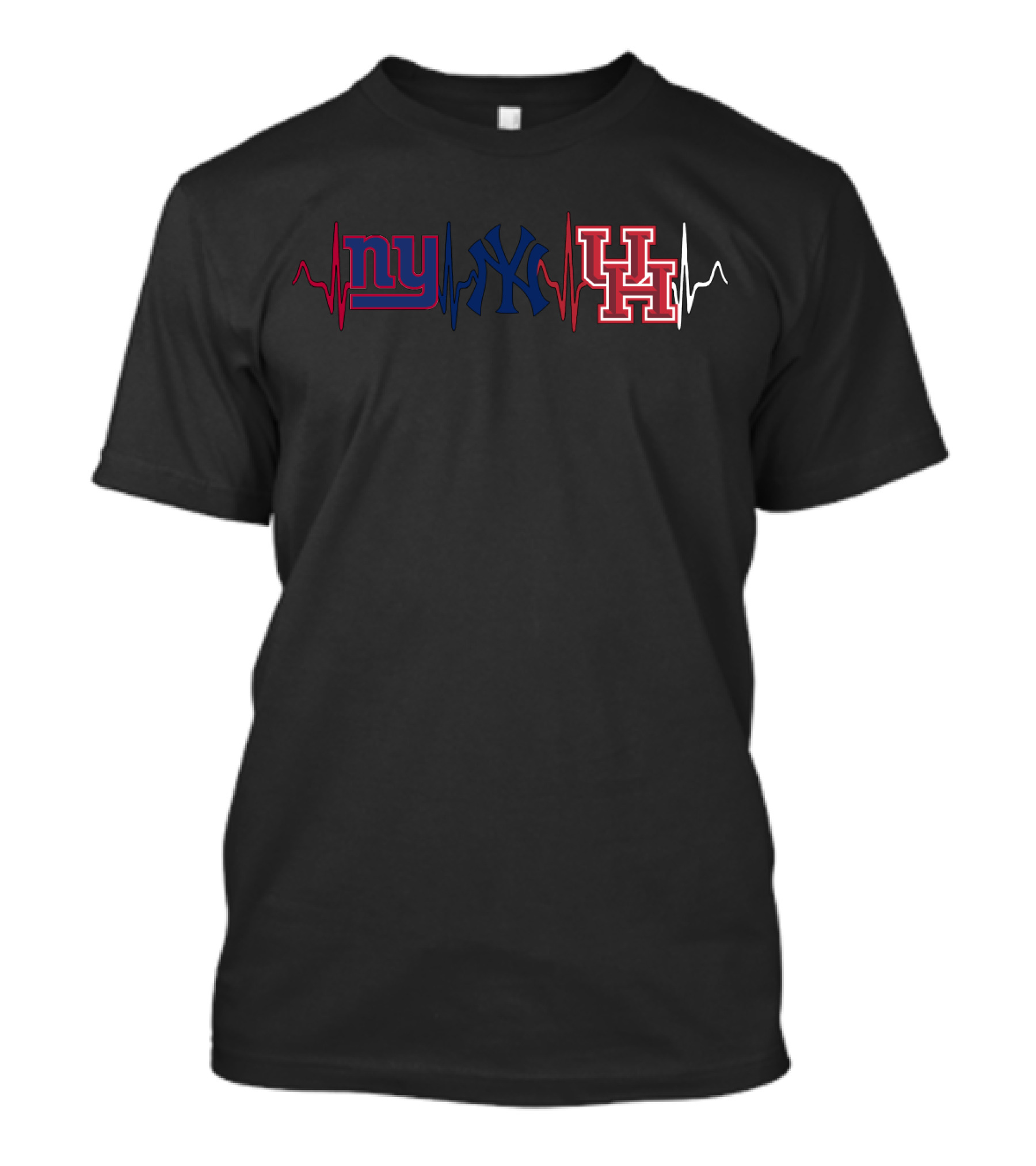 Ny Giants Yankees Uh Heartbeat T-Shirt