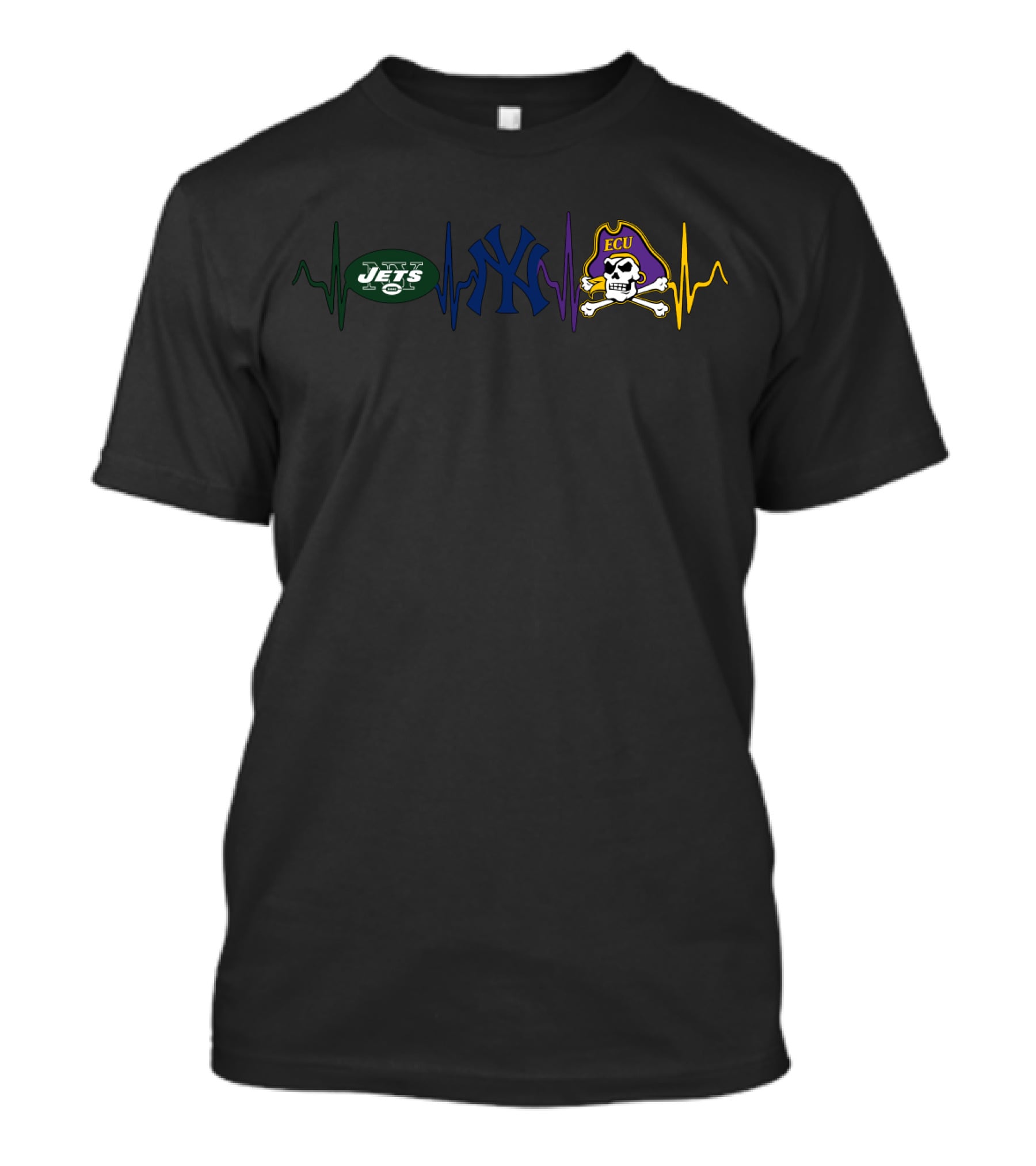 Jets Yankees Ecu Heartbeat T-Shirt