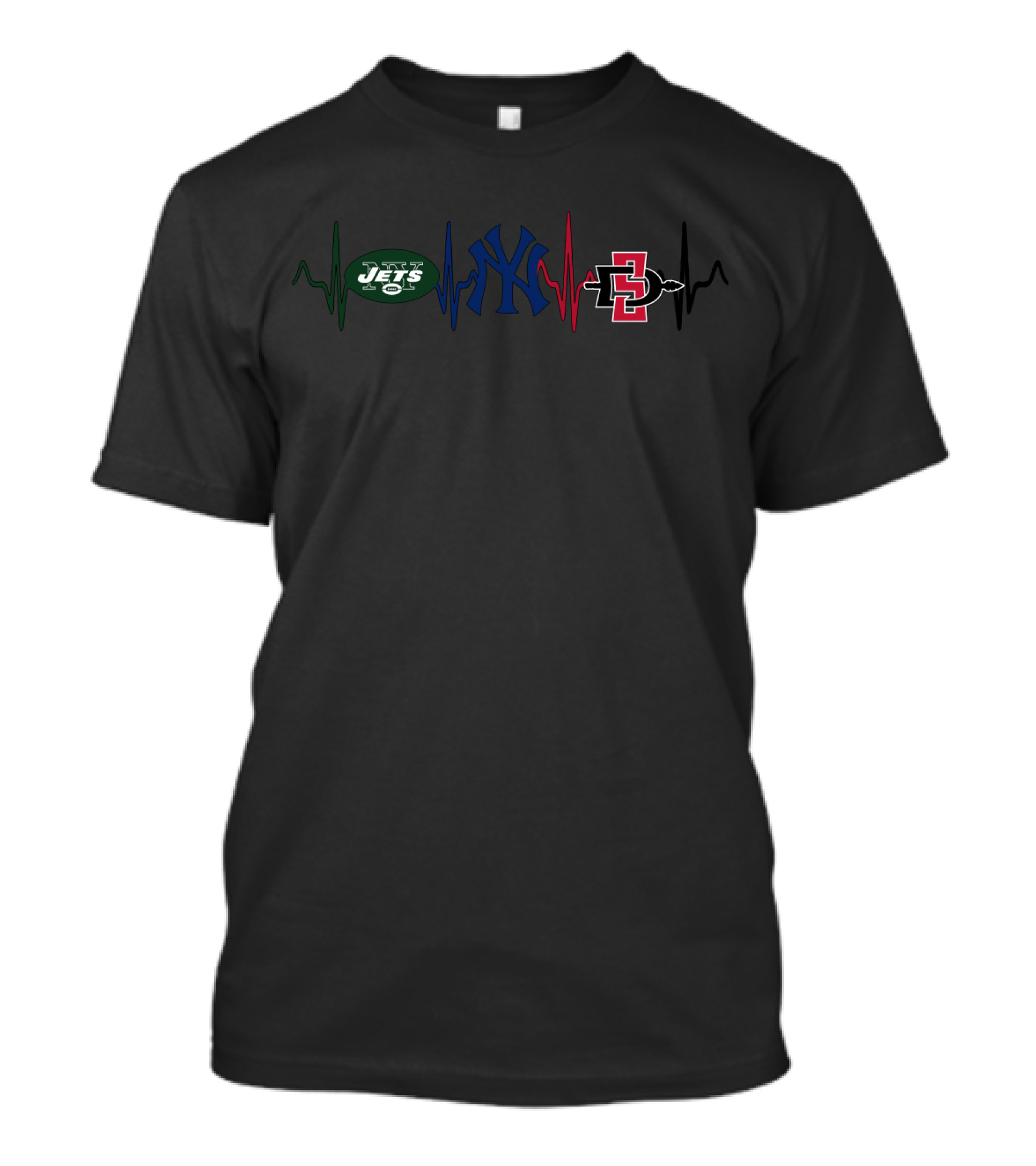 Jets Yankees Sdsa Heartbeat T-Shirt