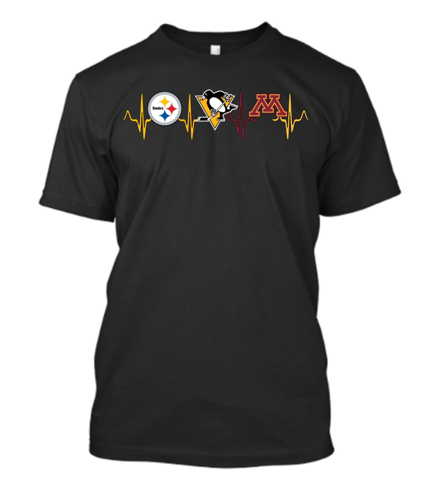 Steelers Penguins Minnesota Heartbeat T-Shirt