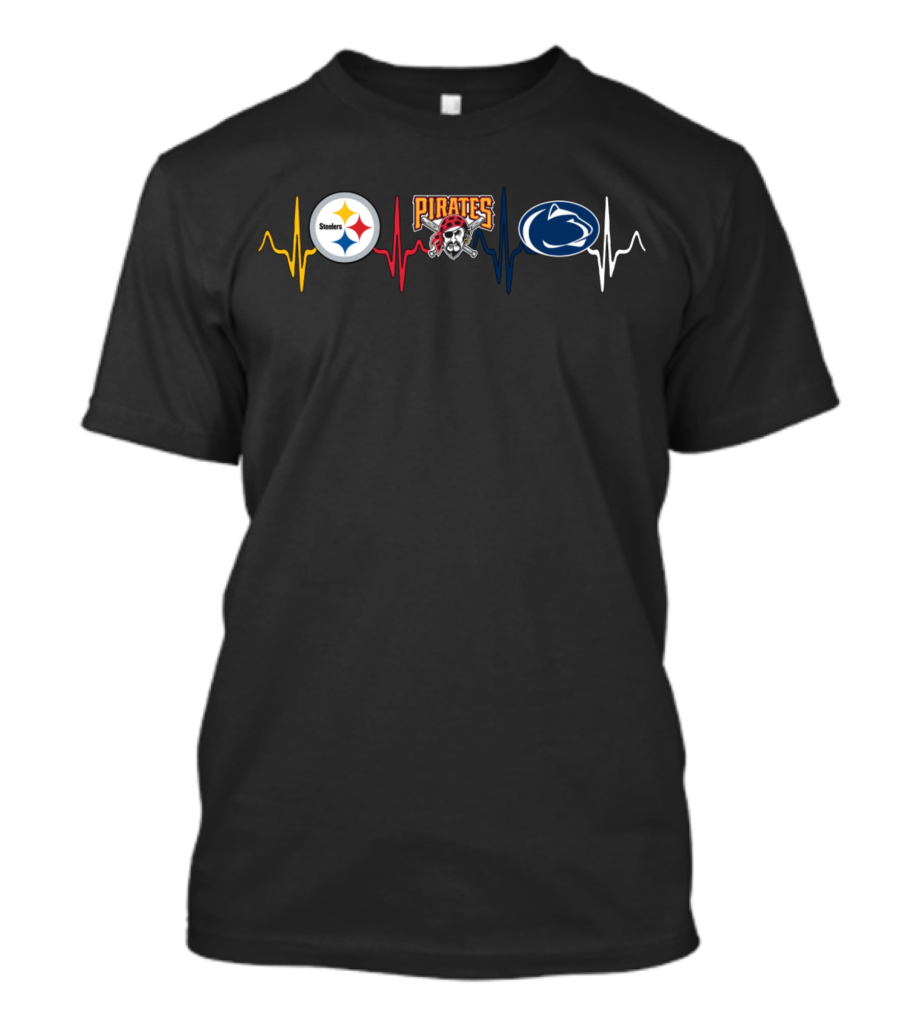 Steelers Pirates Penn State Heartbeat T-Shirt