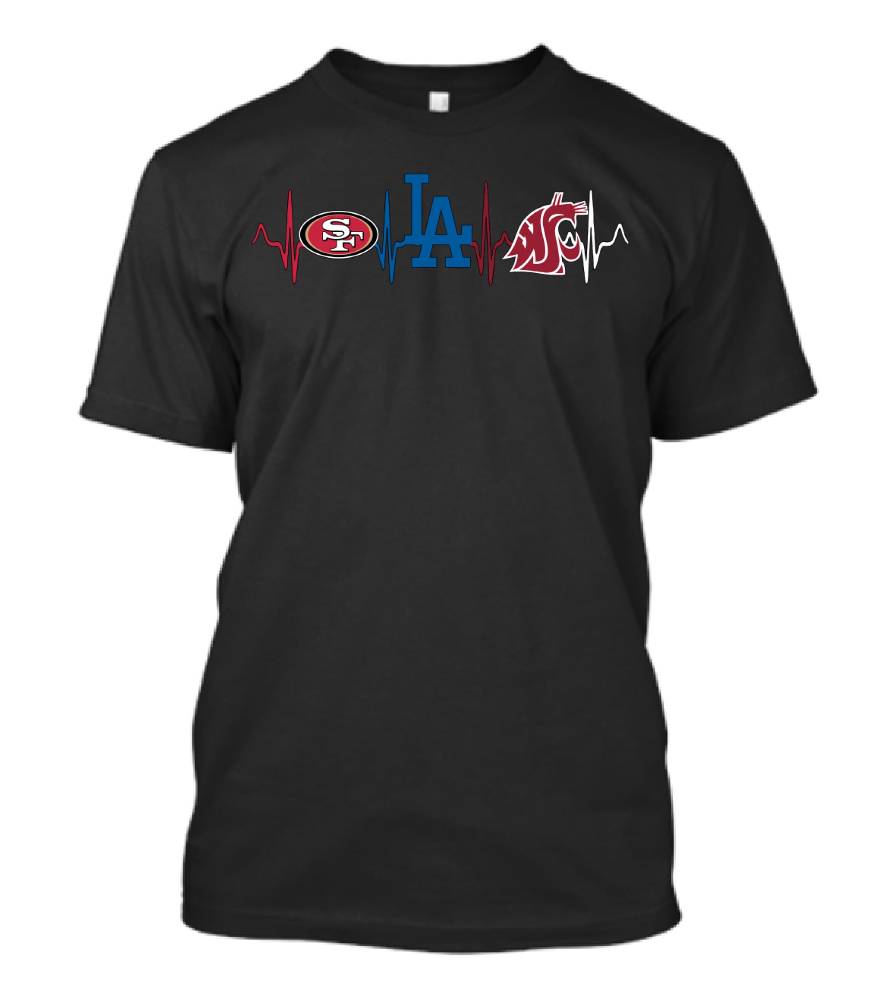 49ers Dodgers Wsc Heartbeat T-Shirt