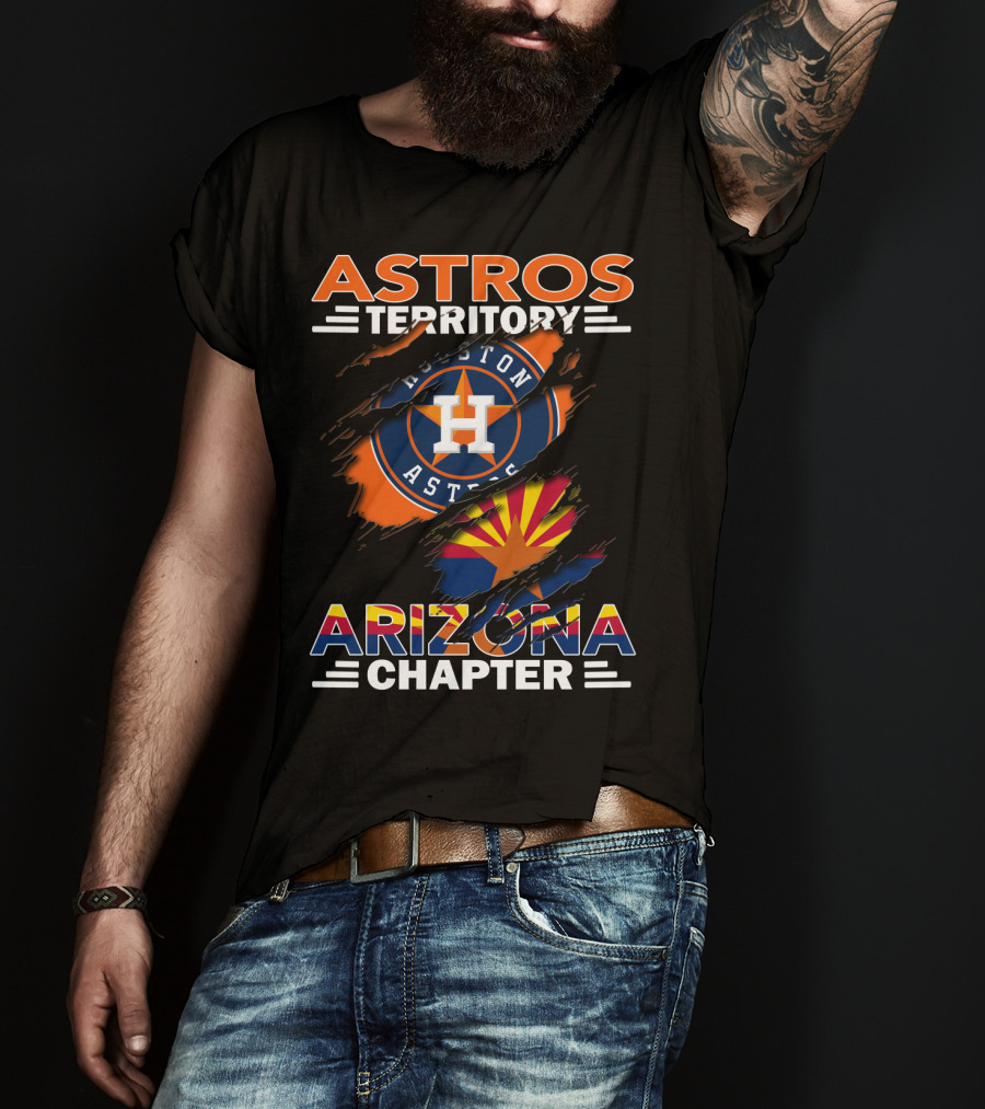 Astros Territory Houston Astros Logo Arizona Flag Arizona Chapter T-Shirt