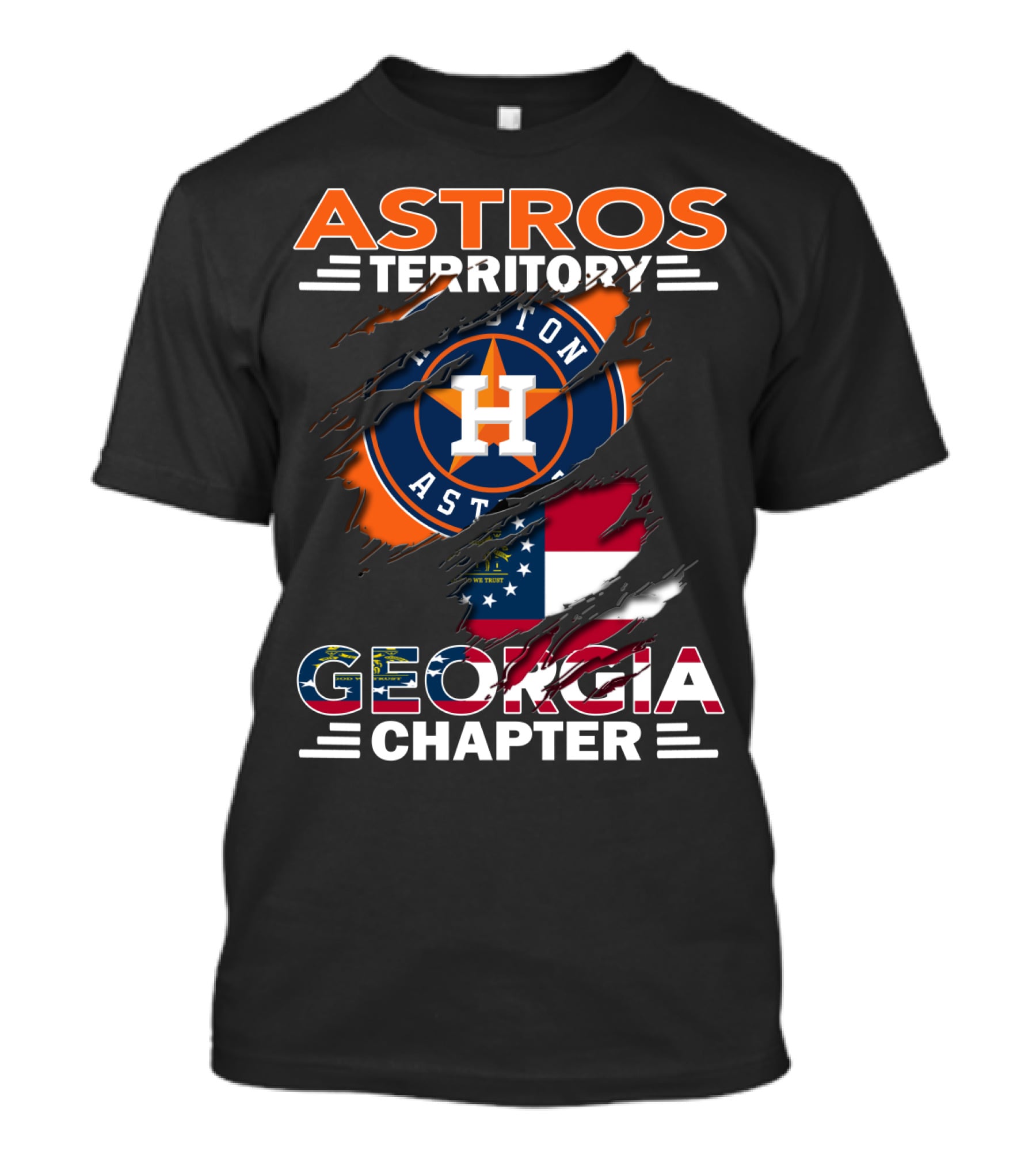 Astros Territory Georgia Chapter Houston Astros Georgia Flag T-Shirt