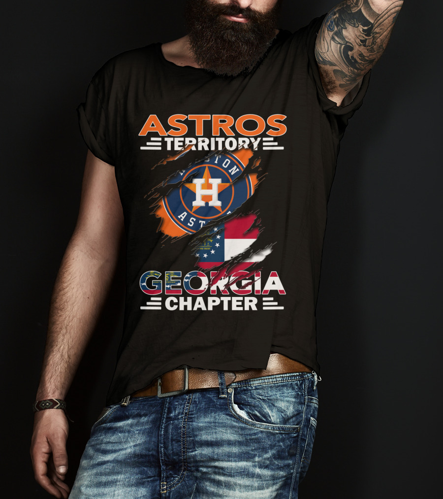 Astros Territory Georgia Chapter Houston Astros Georgia Flag T-Shirt